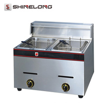 K037 Kitchen Equipment Countertop Stainless Steel Deep Fryer